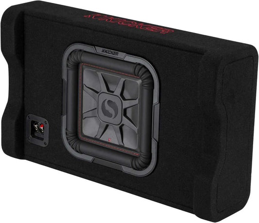 Kicker 49L7TDF102 Sealed Downward-Firing Enclosure with L7T 10" 2-Ohm Shallow-Mount Square Subwoofer