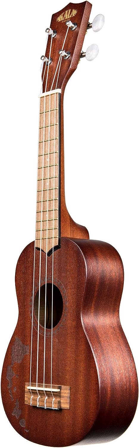 Kala KA-15S-H1 Satin Mahogany Ukulele with Hawaiian Island Laser Etching