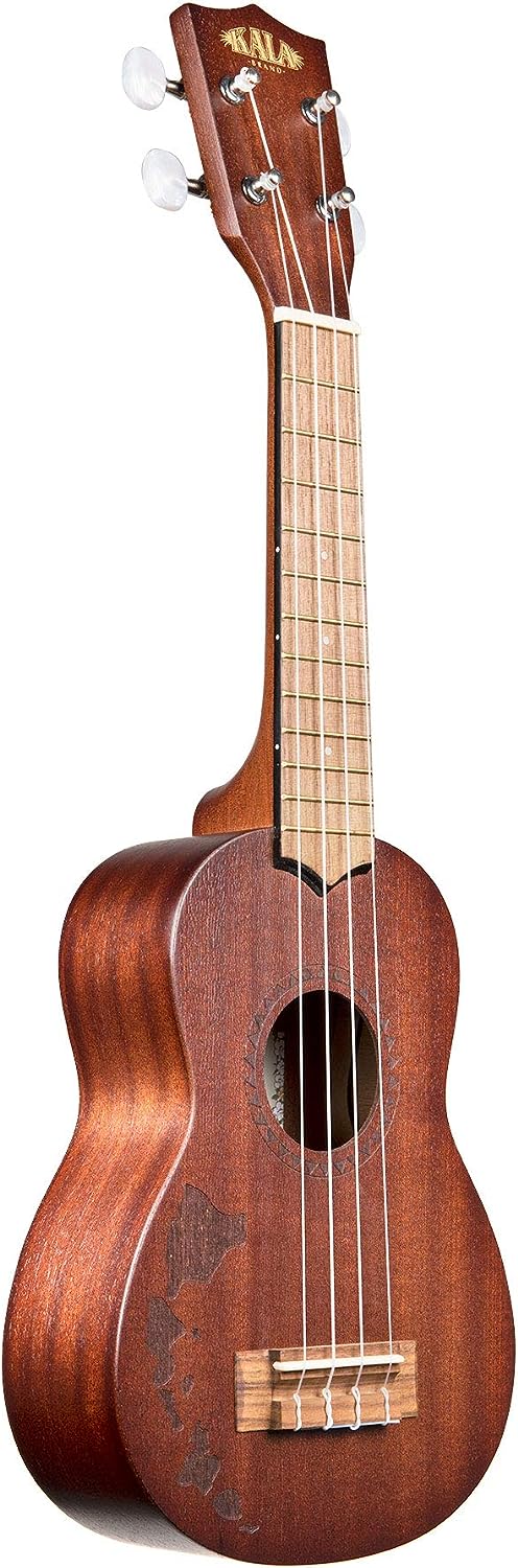 Kala KA-15S-H1 Satin Mahogany Ukulele with Hawaiian Island Laser Etching