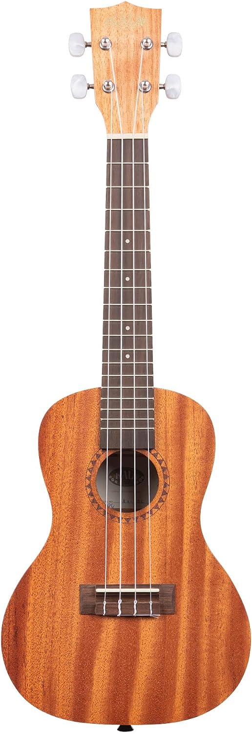 Kala KA-15 Satin Mahogany Tenor Ukulele Bundle with Gig Bag, Tuner, Strap, and Aquila Strings 