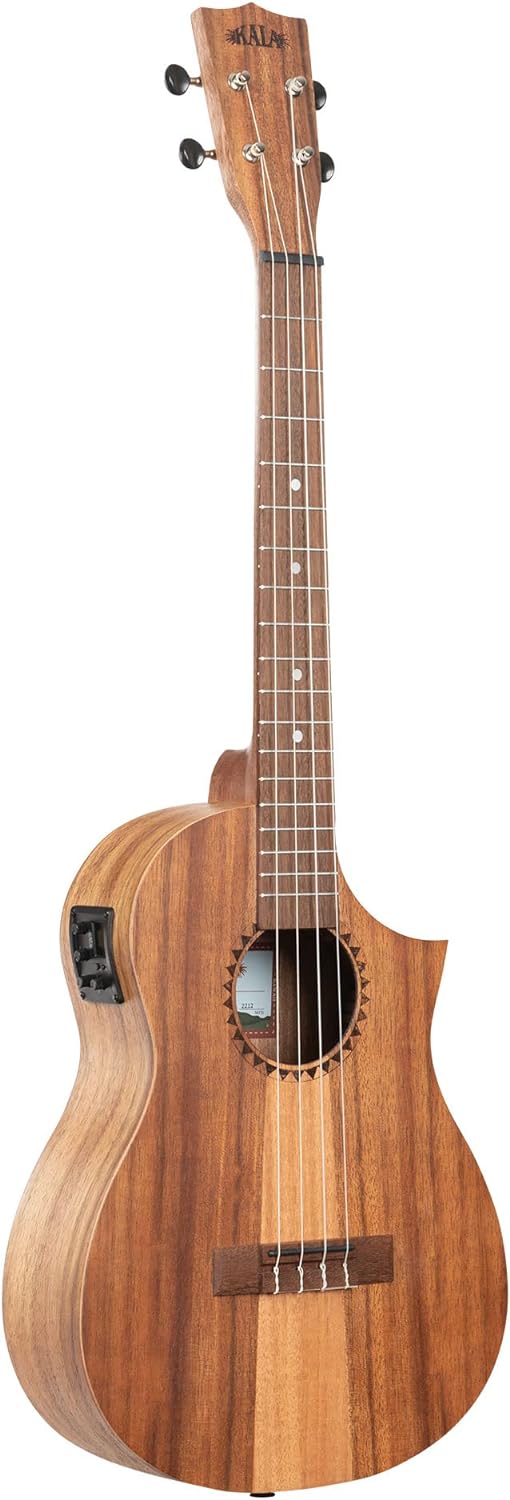 Kala Teak Tri-Top Baritone Acoustic-Electric Ukulele (Natural)