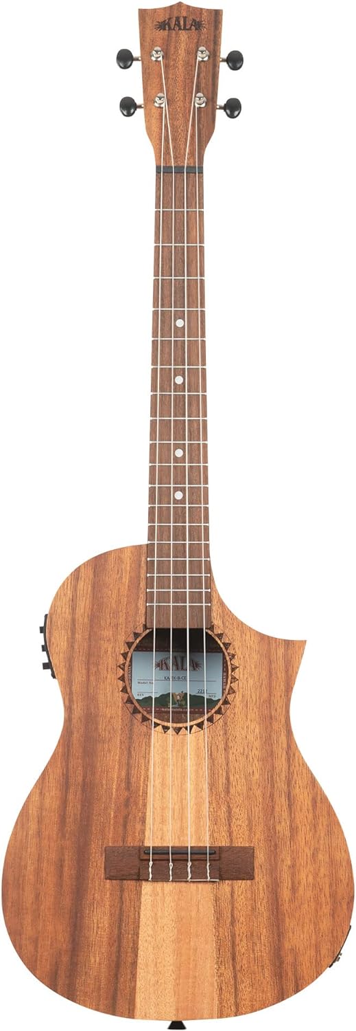 Kala Teak Tri-Top Baritone Acoustic-Electric Ukulele (Natural)