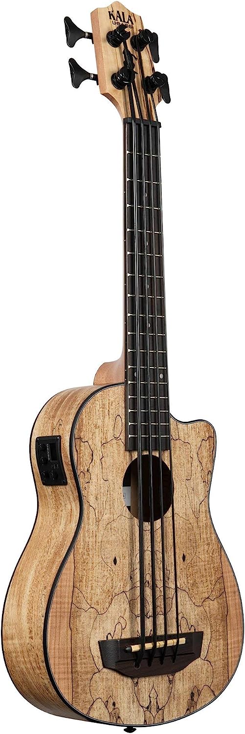 Kala U-Bass Spalted Maple Acoustic-Electric Bass Guitar (Natural)