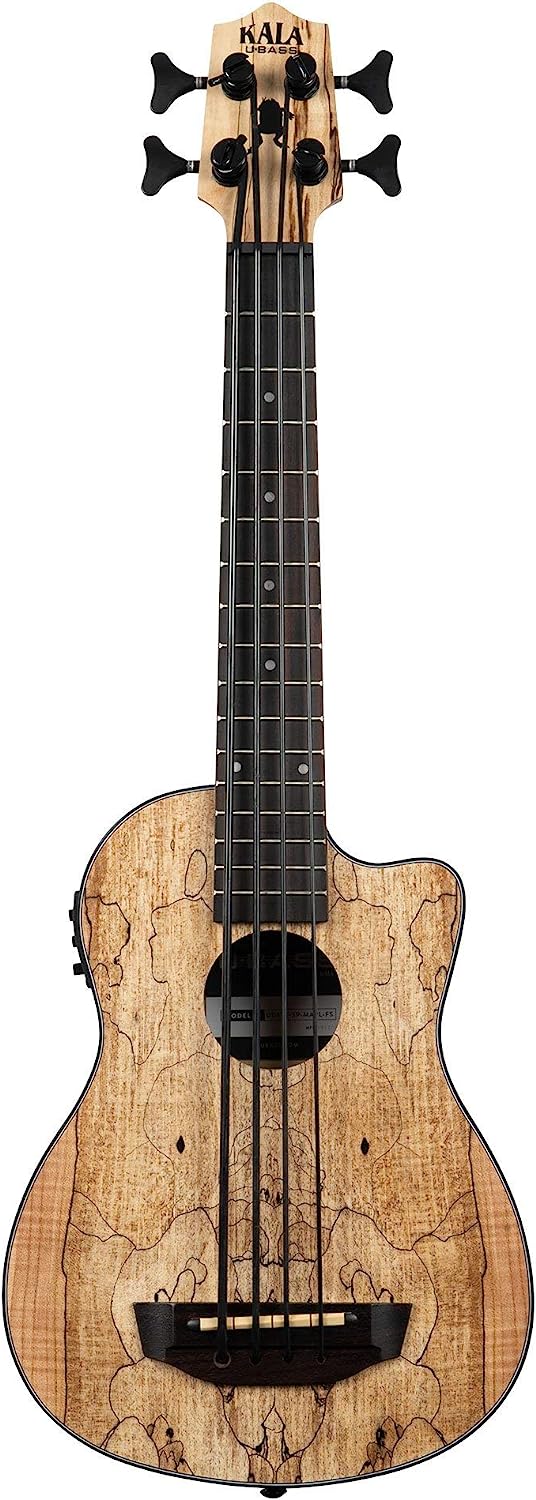 Kala U-Bass Spalted Maple Acoustic-Electric Bass Guitar (Natural)