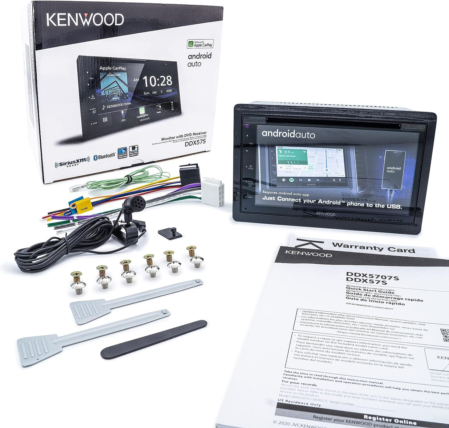 Kenwood DDX57S 6.8" Digital Media Receiver with Apple CarPlay and Android Auto