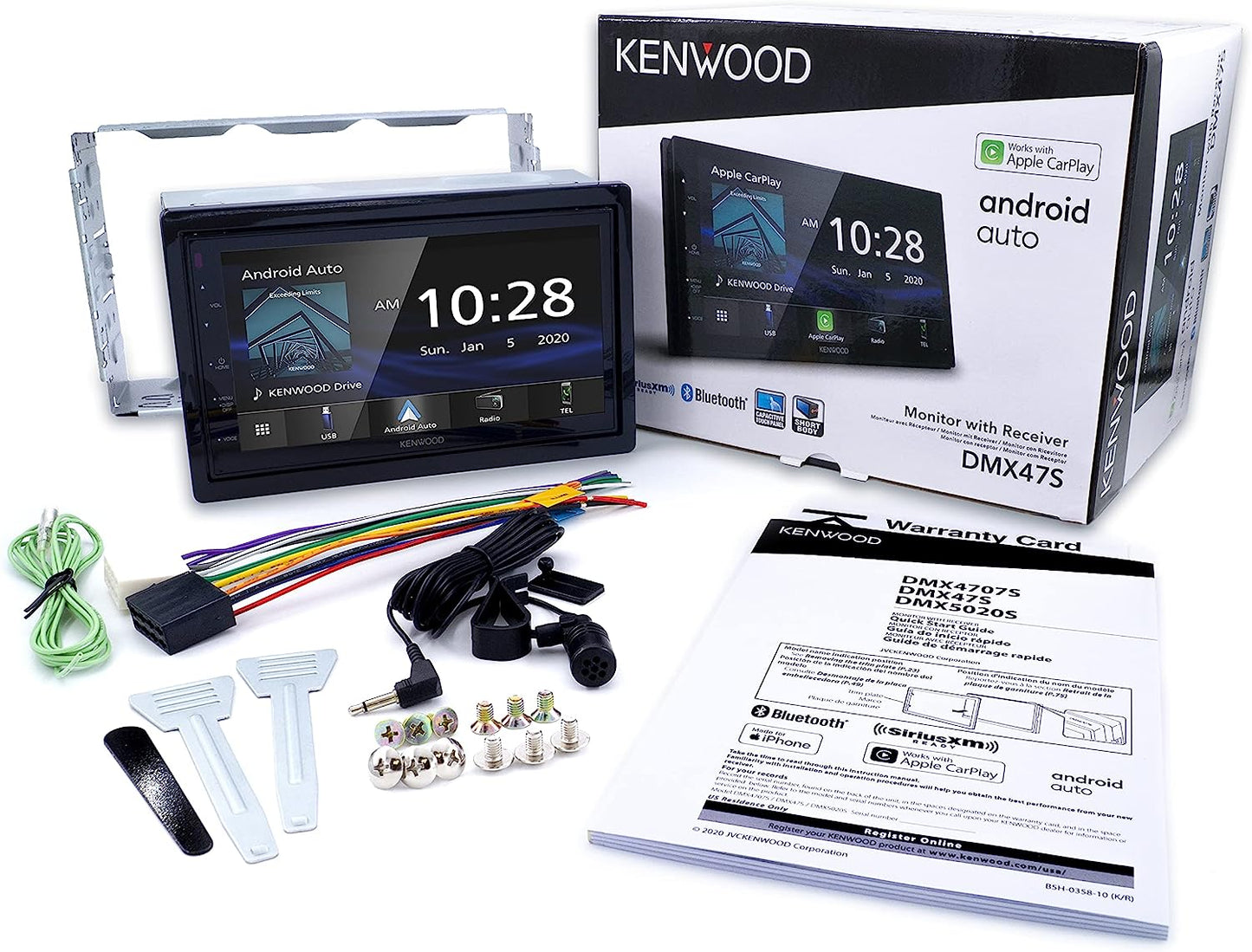 Kenwood DMX47S Mechless 6.8" Capacitive Screen Digital Multimedia Receiver (Open Box)