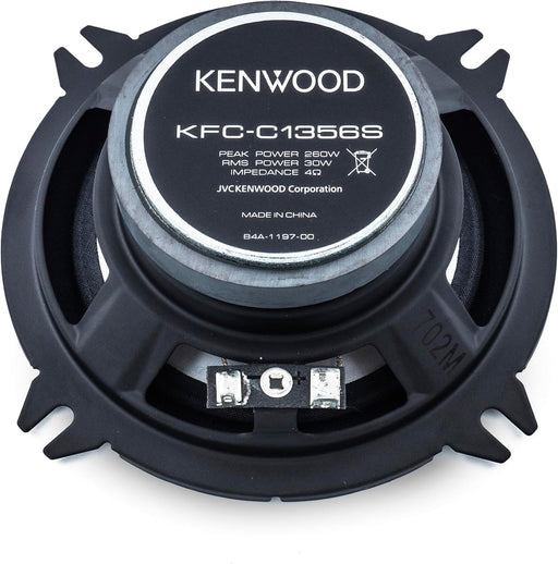 Kenwood KFC-C1356S 250 Watt 5.25" Dual Cone Stereo Car Audio Speakers (Pair)