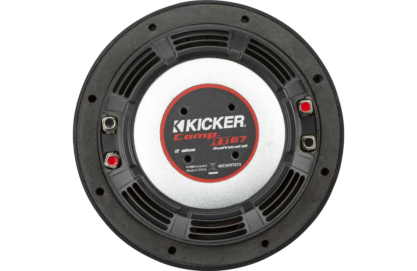 Kicker 48CWRT672 CompRT Series Shallow-Mount 6-3/4" Subwoofer with Dual 2-Ohm Voice Coils (Each)