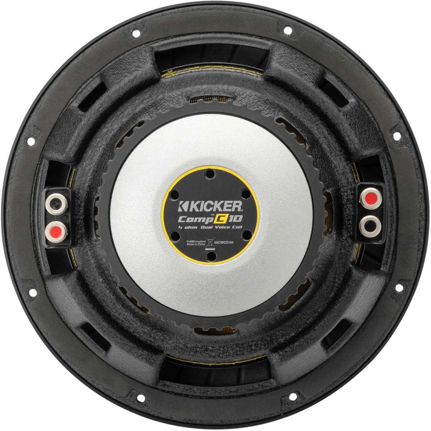 Kicker 50CWCD104 CompC 10" Subwoofer with Dual 4-Ohm Voice Coils