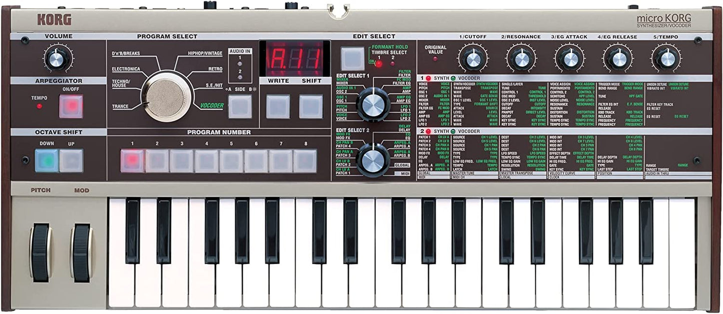 Korg MicroKorg 37-Key Analog Modeling Synthesizer with Vocoder