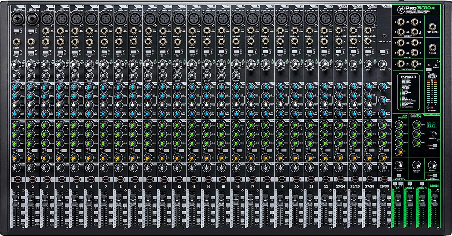 Mackie ProFX30v3 30-Channel Sound Reinforcement Mixer with Built-In FX - Pro Mixers - electronicsexpo.com