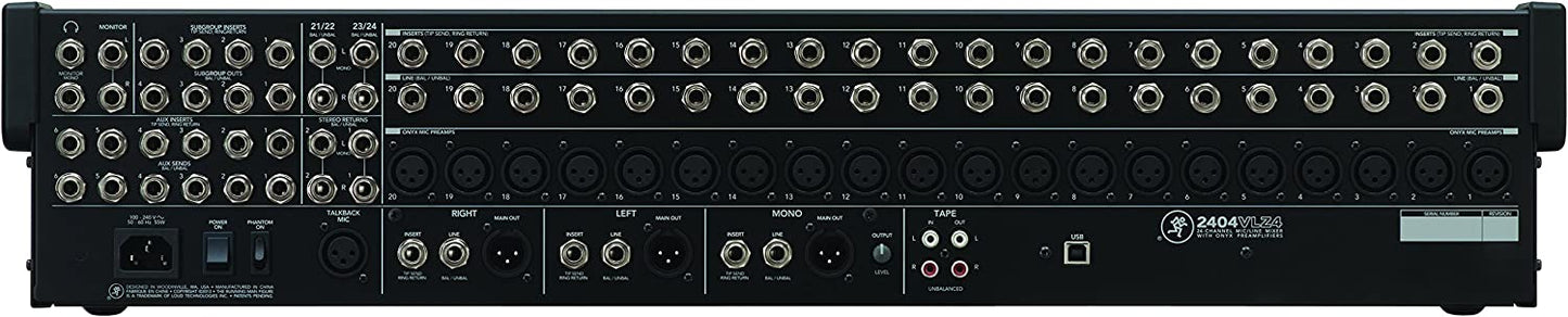 Mackie 2404VLZ4 24-Channel 4-Bus FX Mixer with USB