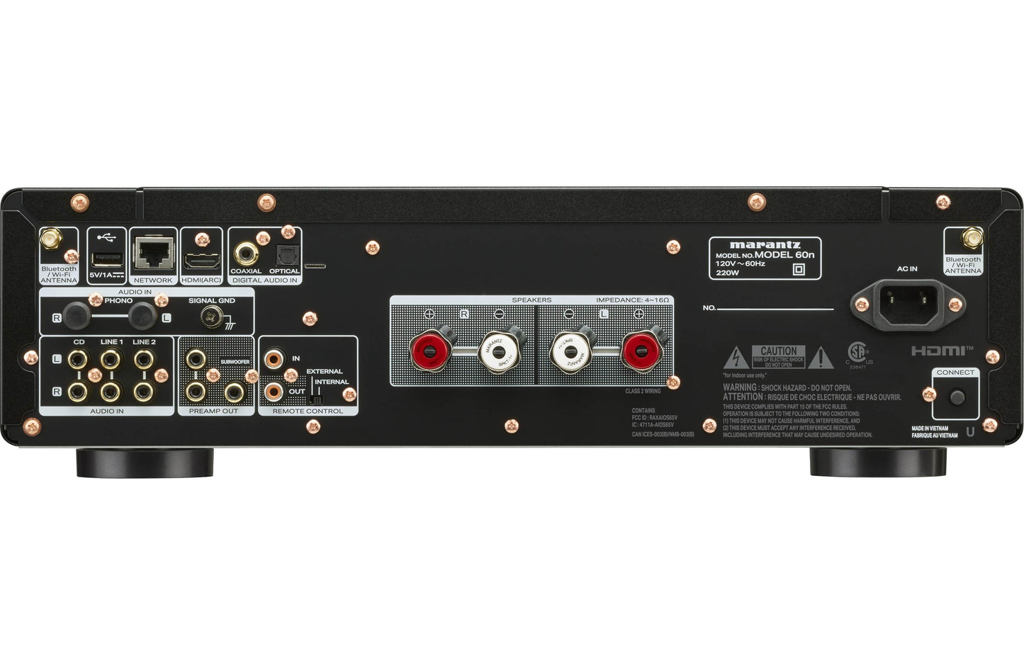 Marantz Model 60N Network Integrated Amplifier with HEOS Built-In, Apple AirPlay 2, HDMI Input, and Phono Stage