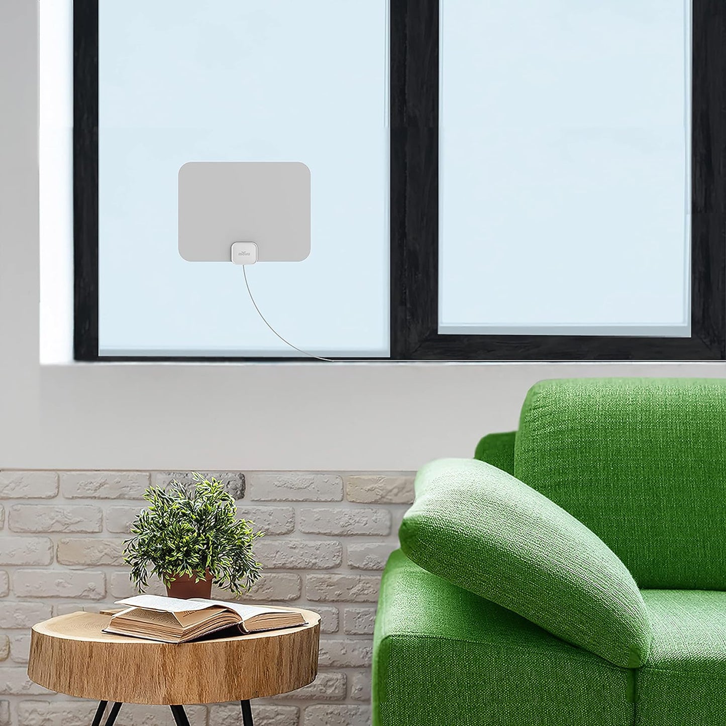 Mohu Leaf Ultra-Thin Indoor TV Antenna, UHF VHF, 40-Mile Range, Multi-Directional, 4K UHD, NEXTGEN TV (12ft Cable)