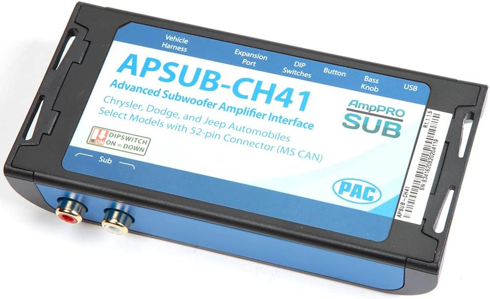 PAC APSUB-CH41 AmpPRO SUB Advanced Amplifier Interface for Select 2013 to 2020 Chrysler, Ram, Jeep, and Dodge