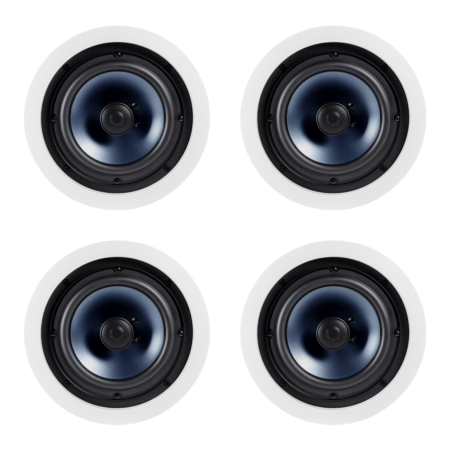 Polk Audio RC80i Round 8" Two-Way In-Wall/Ceiling Speakers (4 Speaker Bundle)