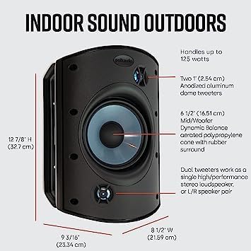 Polk Audio Atrium8 SDI All-Weather Indoor/Outdoor Speakers (4 Speaker Bundle)