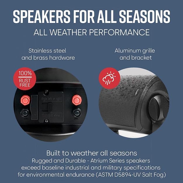 Polk Audio Atrium 8 SDI Flagship All-Weather Outdoor Speakers (2 Speaker Bundle)