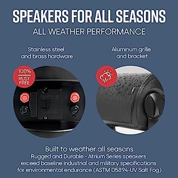 Polk Audio Atrium8 SDI All-Weather Indoor/Outdoor Speakers (4 Speaker Bundle)