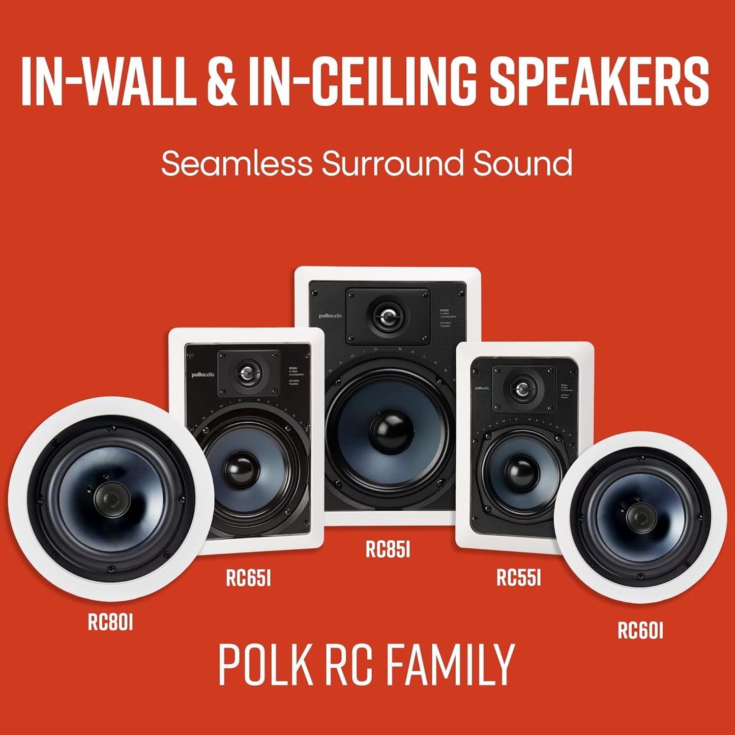 Polk Audio RC80i In-Ceiling Speakers (Pair)