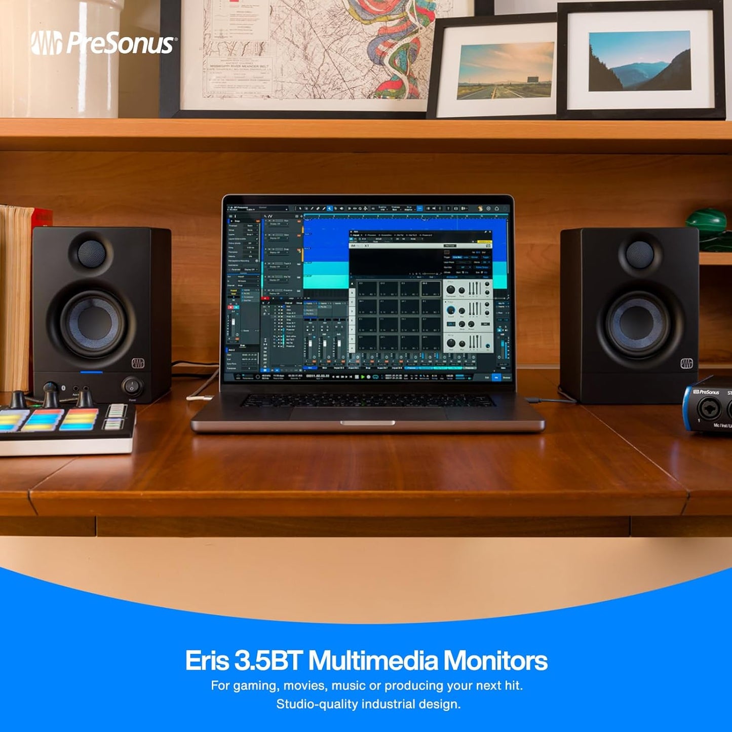 PreSonus Eris 3.5BT 3.5" Powered Desktop Speakers with Bluetooth