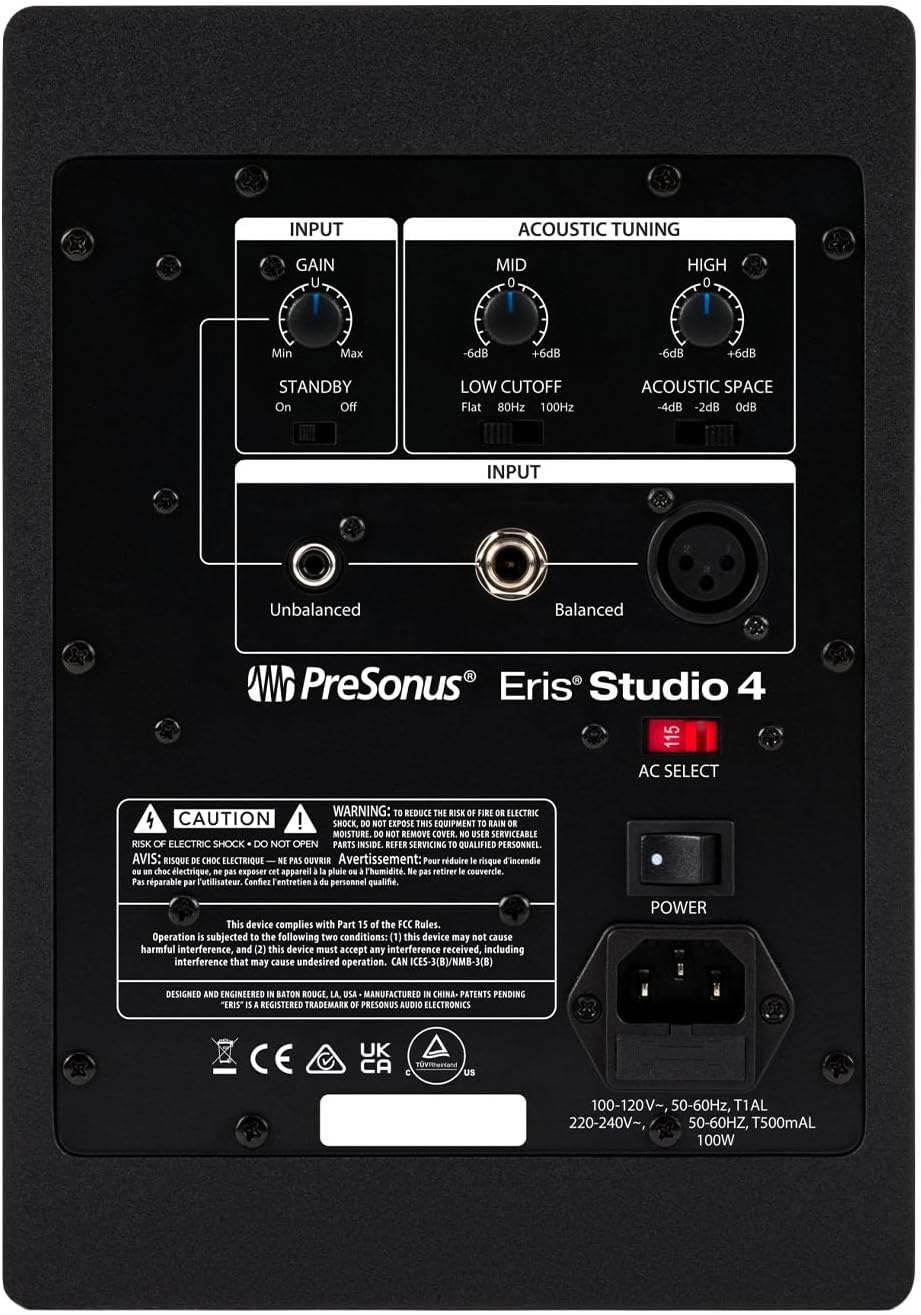 PreSonus Eris Studio 4 4.5" 2-Way Active Studio Monitors with EBM Waveguide