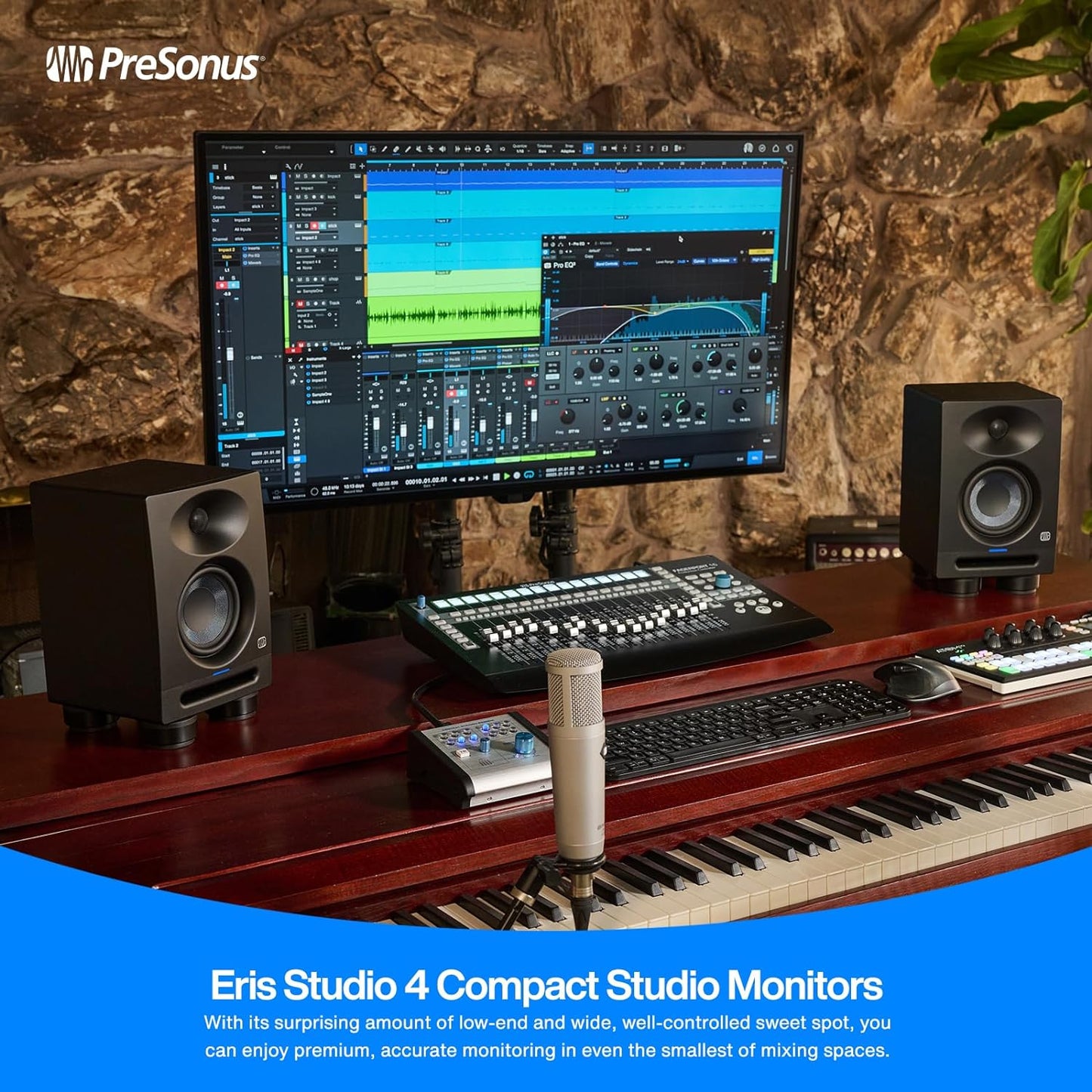 PreSonus Eris Studio 4 4.5" 2-Way Active Studio Monitors with EBM Waveguide