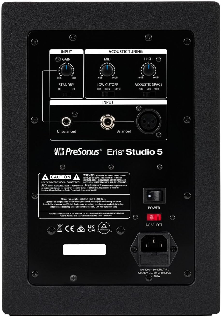 PreSonus Eris Studio 5 5.25" 2-Way Active Studio Monitors with EBM Waveguide