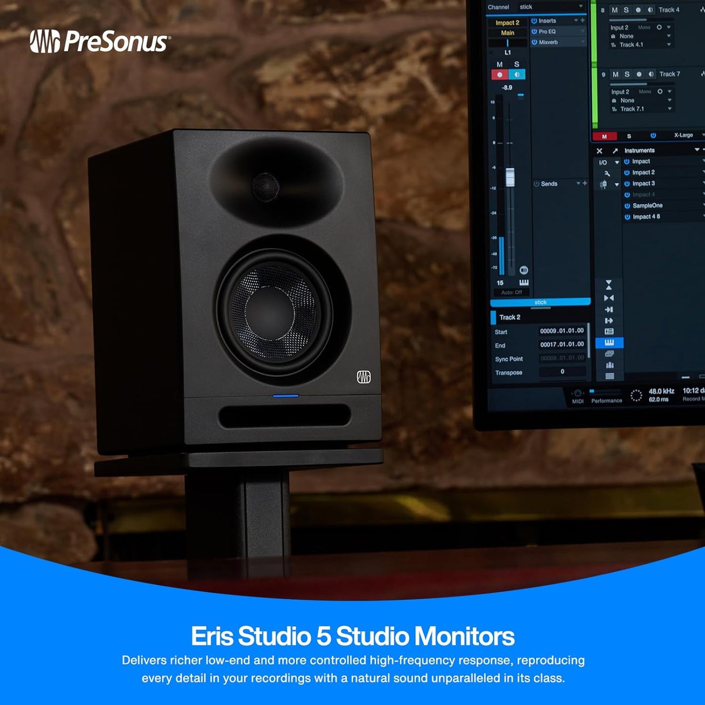 PreSonus Eris Studio 5 5.25" 2-Way Active Studio Monitors with EBM Waveguide