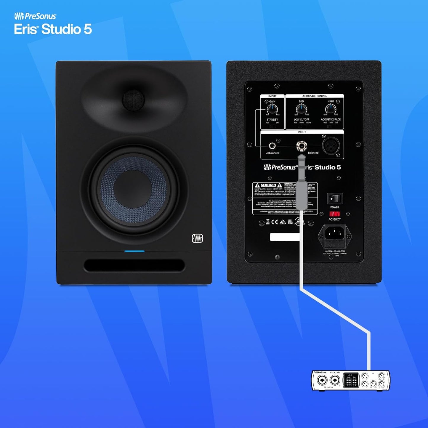 PreSonus Eris Studio 5 5.25" 2-Way Active Studio Monitors with EBM Waveguide