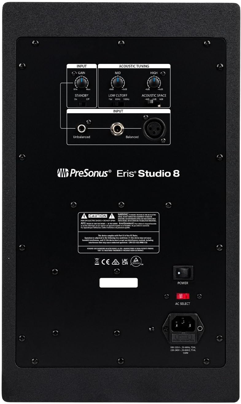 PreSonus Eris Studio 8 8" 2-Way Active Studio Monitors with EBM Waveguide