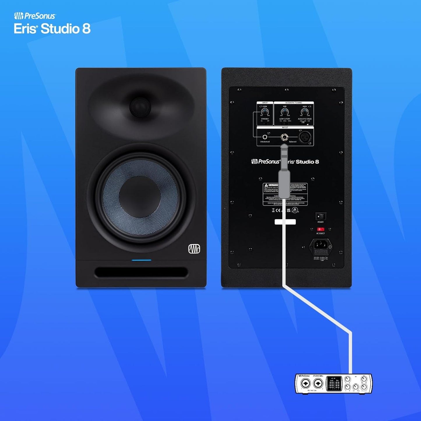 PreSonus Eris Studio 8 8" 2-Way Active Studio Monitors with EBM Waveguide