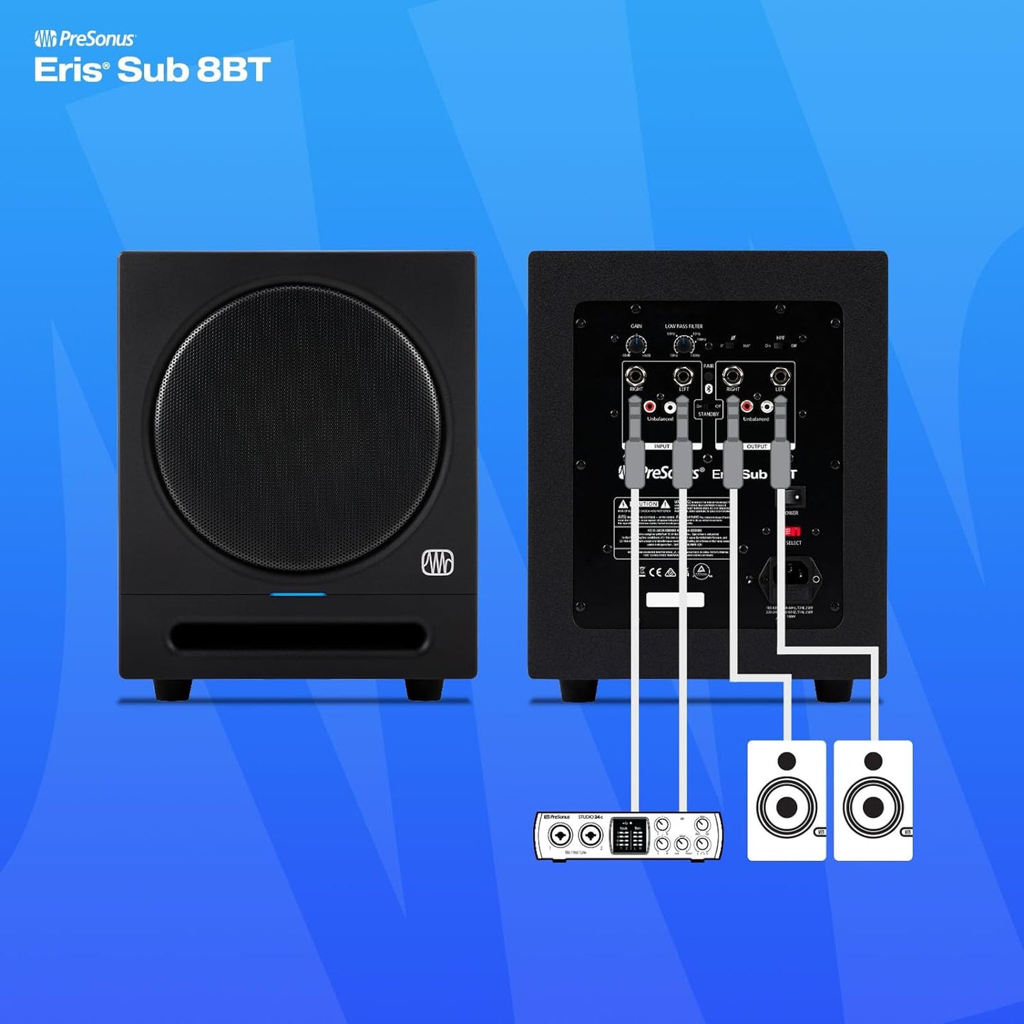 PreSonus Eris Sub 8BT 8" Active Studio Subwoofer with Bluetooth