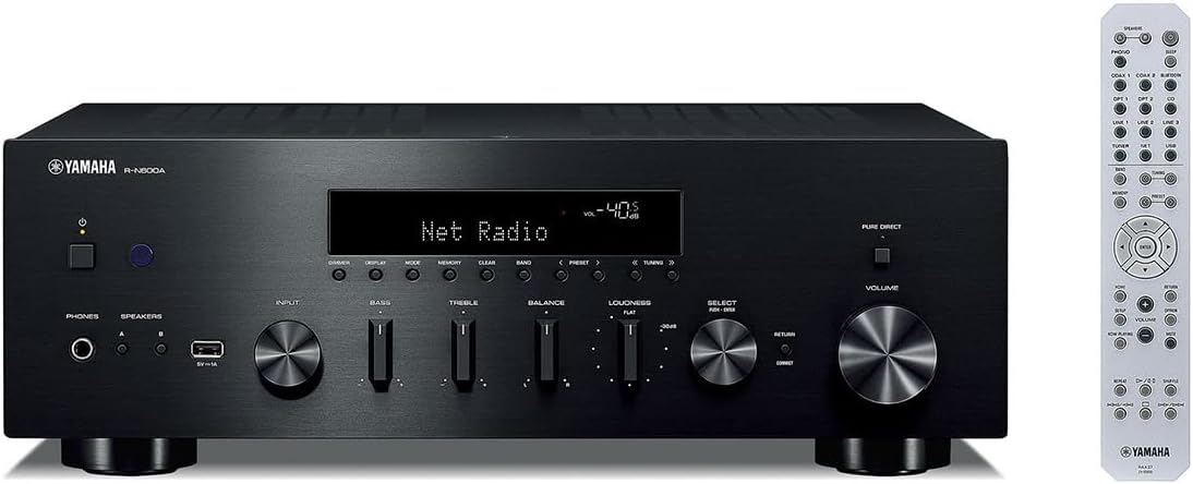 Yamaha R-N600A Stereo Receiver with Wi-Fi, Bluetooth, and Apple AirPlay 2