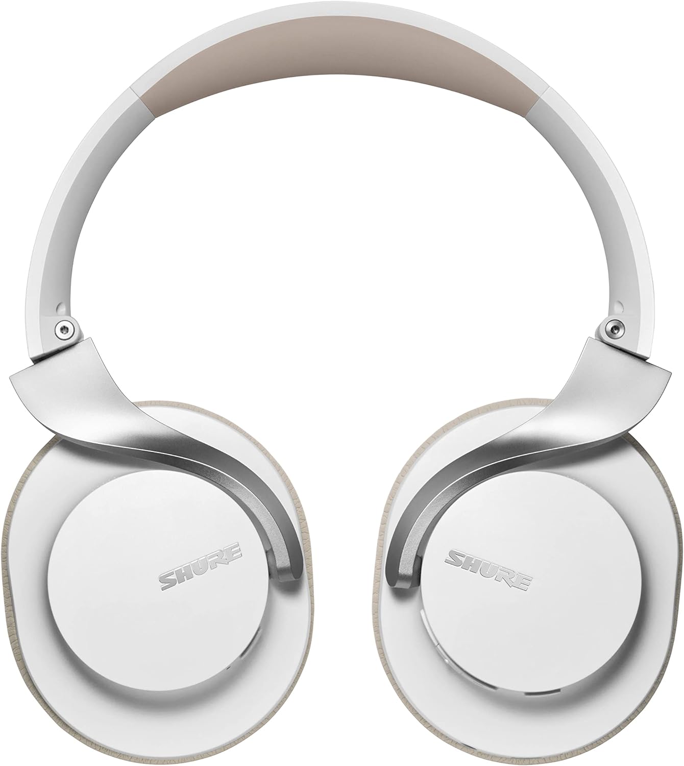 Shure AONIC 40 Over Ear Wireless Bluetooth Noise Cancelling Headphones with Microphone (White)