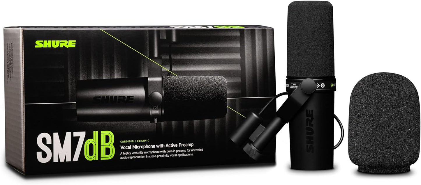 Shure SM7DB Vocal Microphone with Built-In Preamp