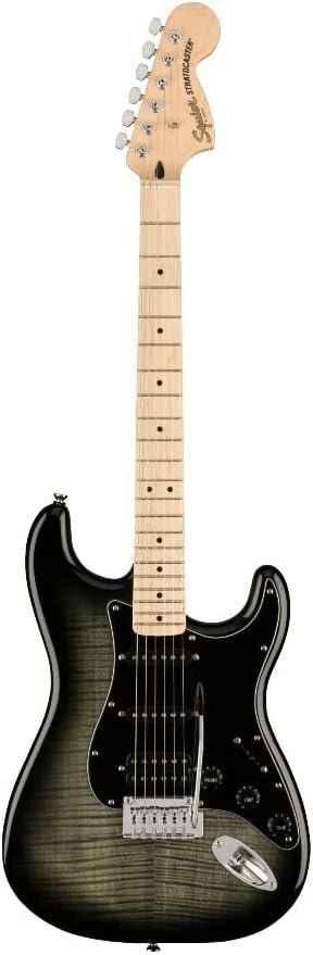 Fender Squier Affinity Series Stratocaster FMT Electric Guitar (Black Burst/Maple Fingerboard)