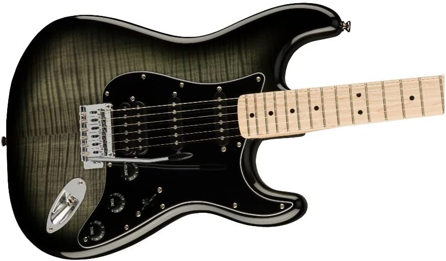 Fender Squier Affinity Series Stratocaster FMT Electric Guitar (Black Burst/Maple Fingerboard)