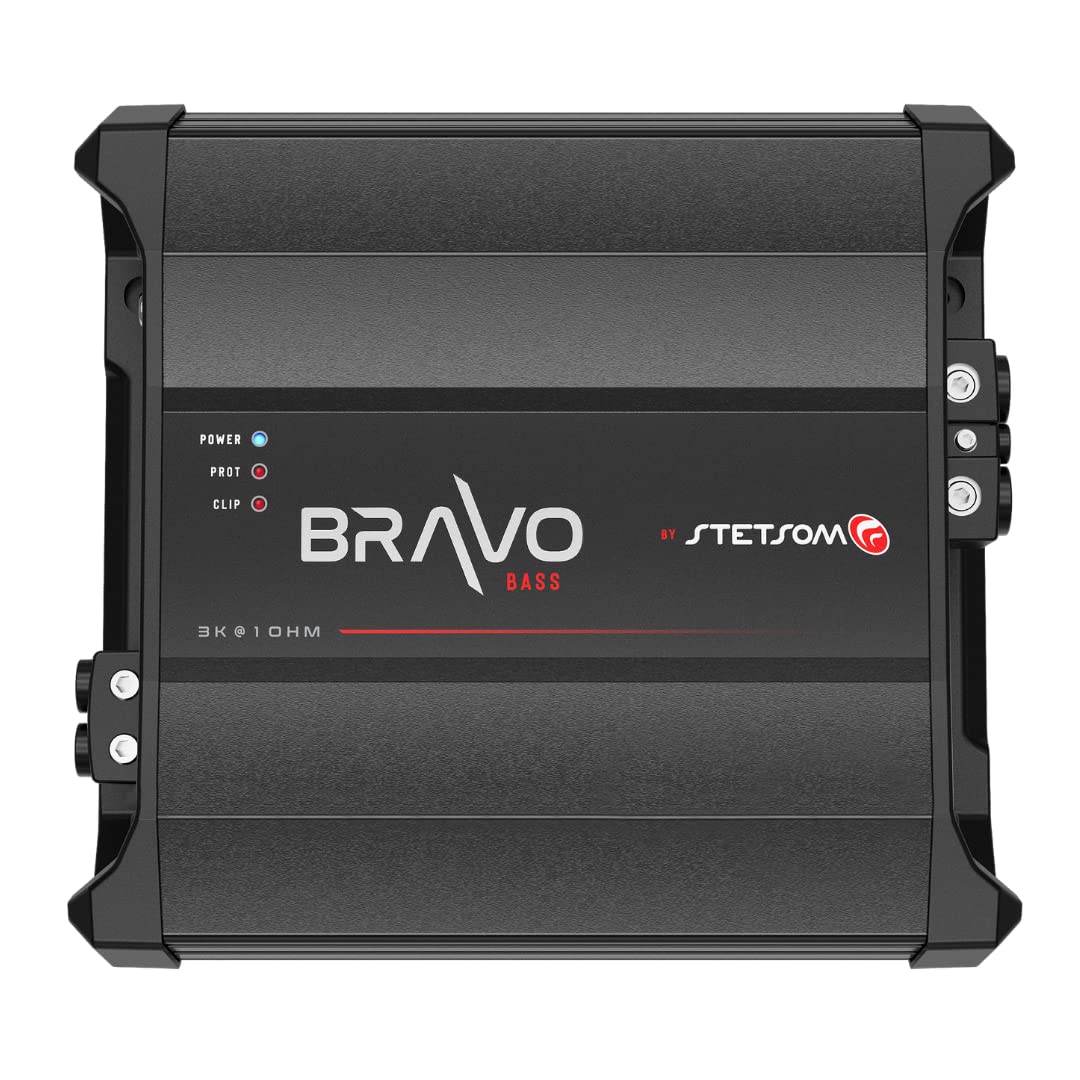 Stetsom Bravo BASS 3000 1 Ohm Mono Subwoofer Car Audio Amplifier