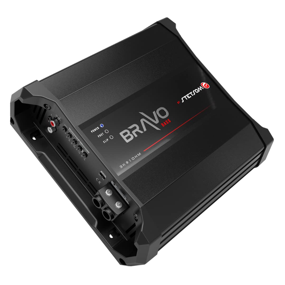 Stetsom Bravo BASS 3000 1 Ohm Mono Subwoofer Car Audio Amplifier