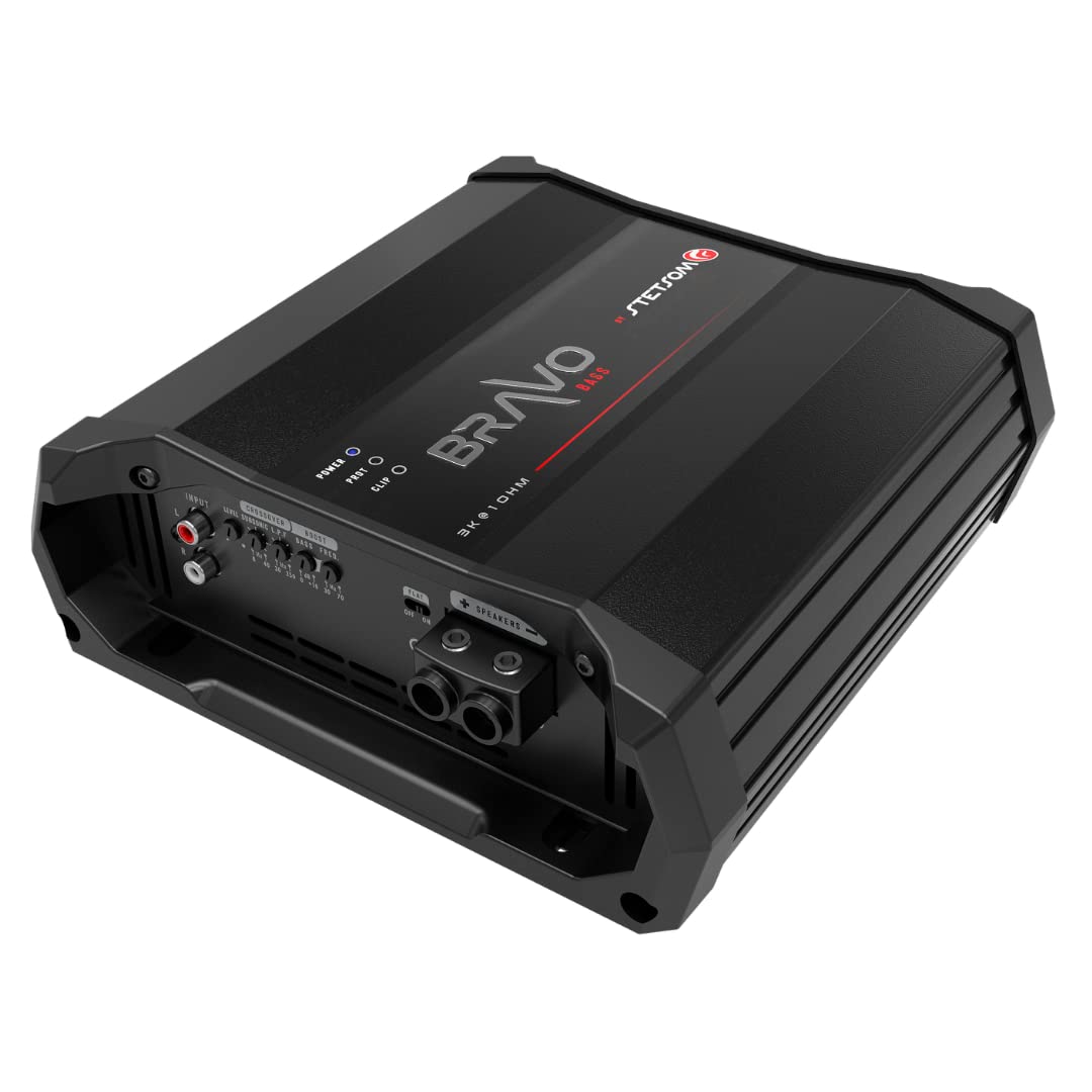 Stetsom Bravo BASS 3000 1 Ohm Mono Subwoofer Car Audio Amplifier