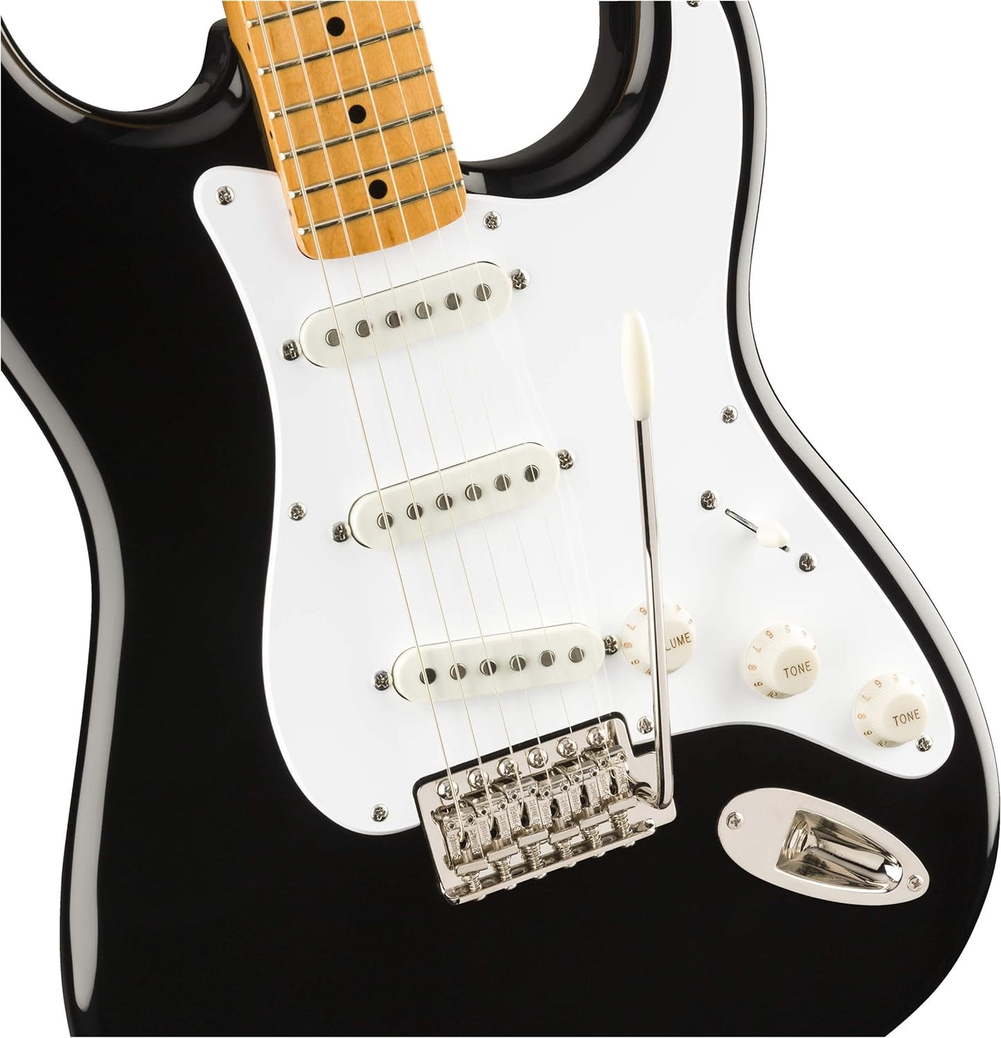 Fender Squier Classic Vibe 50s Stratocaster Electric Guitar (Black, Maple Fingerboard)