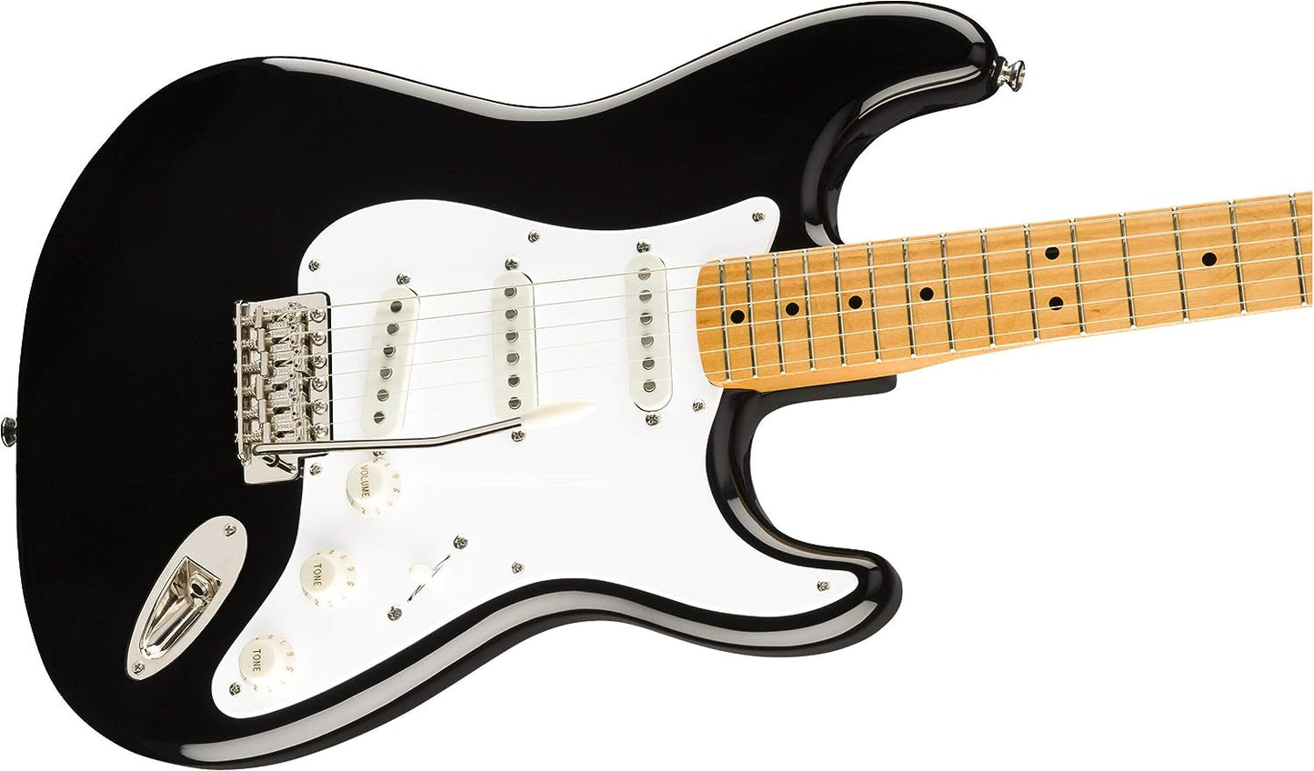 Fender Squier Classic Vibe 50s Stratocaster Electric Guitar (Black, Maple Fingerboard)