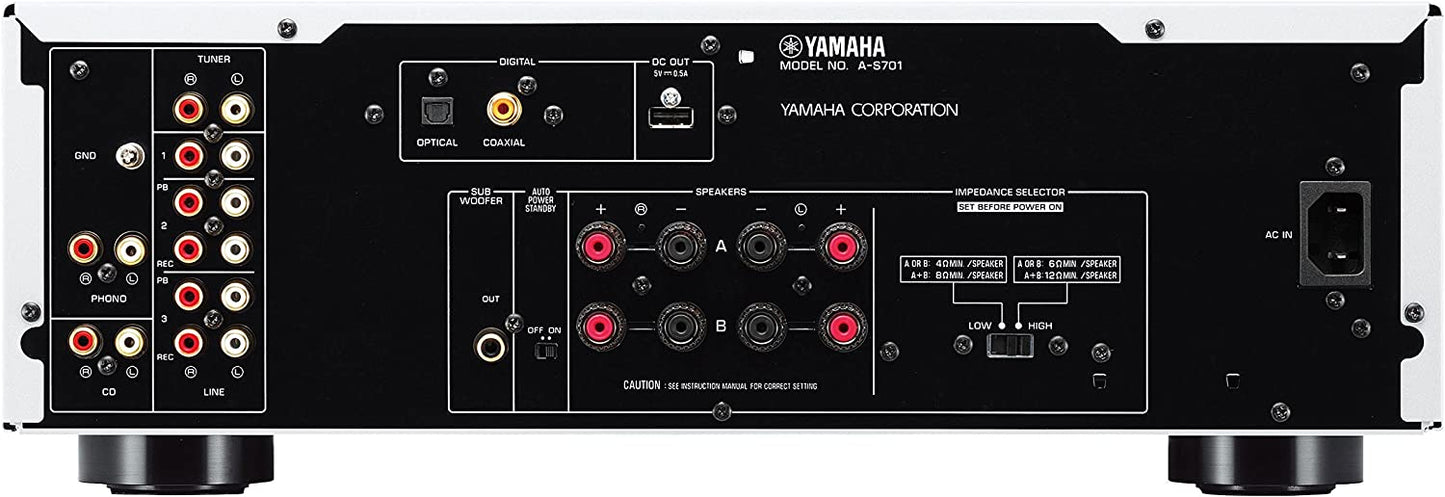 Yamaha A-S701SL Natural Sound Integrated Stereo Amplifier Silver (Open Box)