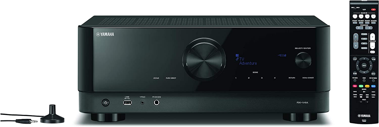 Yamaha RX-V4A 5.2 Channel 8K Home Theater AV Receiver (Open Box)