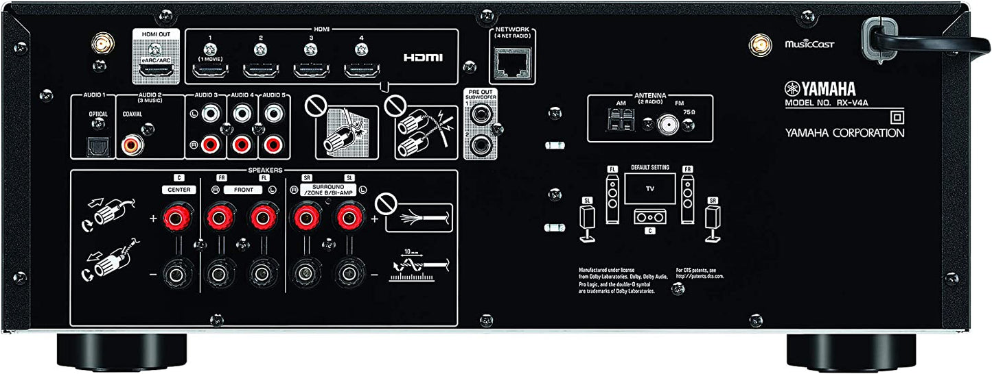 Yamaha RX-V4A 5.2 Channel 8K Home Theater AV Receiver (Open Box)