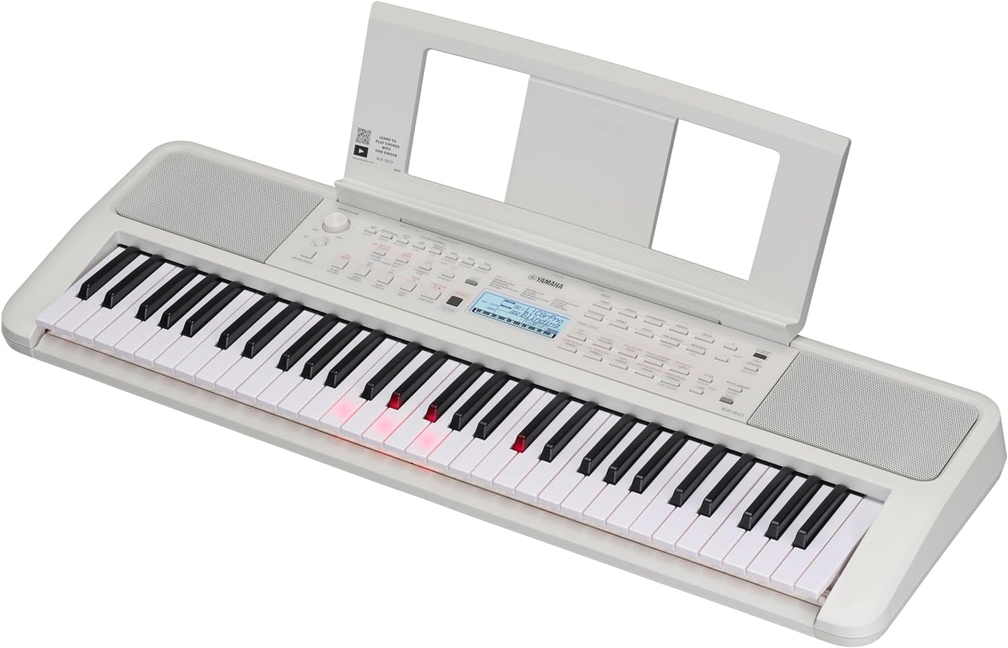 Yamaha EZ-310 61 Key Portable Keyboard with Lighted Keys with Music Rest, Power Adapter