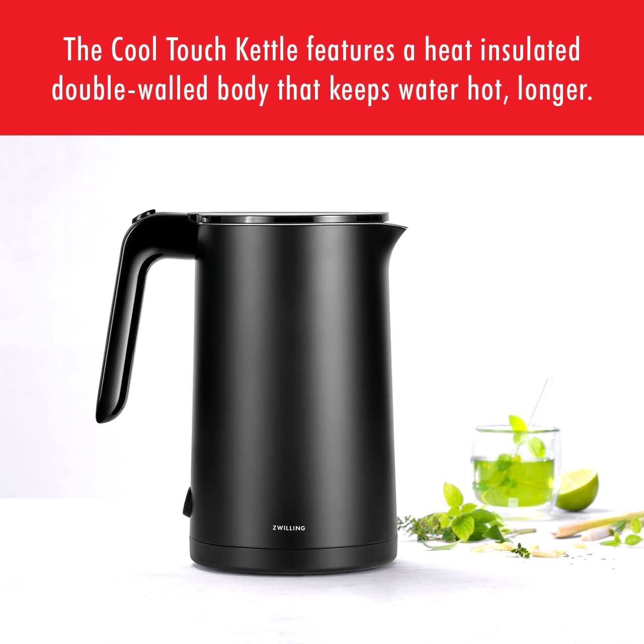 Zwilling Enfinigy 1.5-Liter Cool Touch Stainless Steel Electric Kettle Pro Tea Kettle