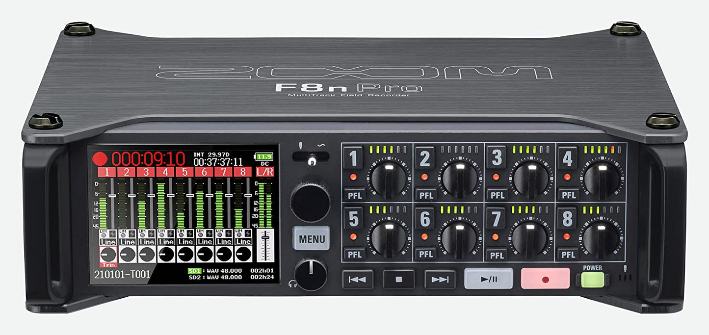 Zoom F8N Pro Professional Field Recorder/Mixer 10-Channel Recorder