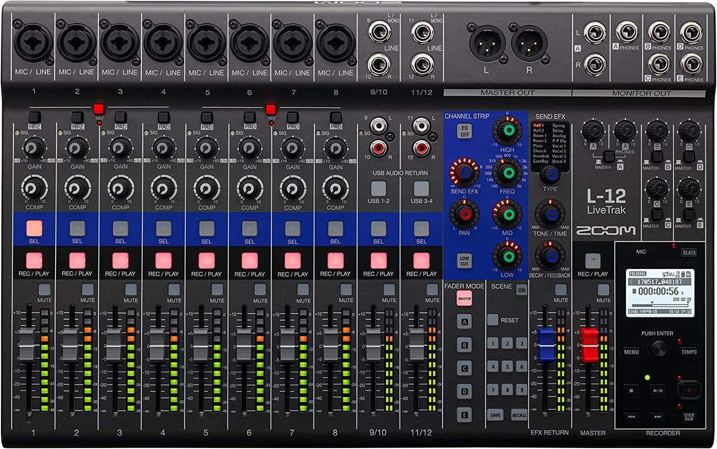 Zoom LiveTrak L-12 12-Channel Digital Mixer & Multitrack Recorder